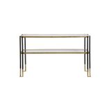 Hitit Dekorasyon Fiorella Pirinç Eskitme&siyah Metal Dresuar Gold/Siyah