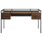 Hitit Dekorasyon Gianna Siyah Metal Çalışma Masası - 76 x 140 cm