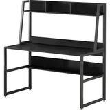 Hitit Dekorasyon Luna Siyah Metal Çalışma Masası - 140 x 120 cm