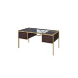 Hitit Dekorasyon Megan Gold Metal Venge Çalışma Masası Gold