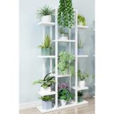 Hitit Dekorasyon Mion Metal/ahşap Saksılık&çiçeklik Beyaz