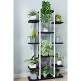 Hitit Dekorasyon Mion Metal/ahşap Saksılık&çiçeklik Siyah Beyaz