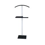 Hitit Dekorasyon Polla Gümüş & Siyah Metal Dilsiz Uşak 45x26x115 Cm Krom