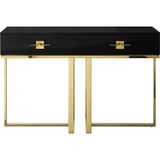 Hitit Dekorasyon Rihanna Gold Metal Siyah Dresuar