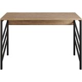 Hitit Dekorasyon Zahra Siyah Metal Ahşap Çalışma Masası - 76 x 120 cm