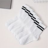Hitit Socks Unisex 5 Çift Premium Kalite Yüksek Pamuklu Kolej Çorap Beyaz