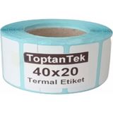 Hitmax 40X20 Termal Etiket Etiket Genişliği 40 mm Yüksekliği 20 mm Dir. 1000 Sarım Rulo
