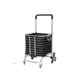 hitteknoloji Metal katlanabilir pazar arabası bez sepetli merdiven çıkan tekerlekli 40x60x103