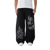 hitup Rebel Tribe Nakışlı Double Belt Premium Sweatpant
