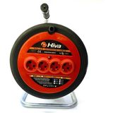 Hiva 4lü Elektrik Seyyar Makaralı Uzatma Kablo 3x1.5mm 20m