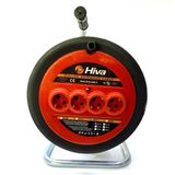 Hiva 4lü Elektrik Seyyar Makaralı Uzatma Kablo 3x2.5mm 40m