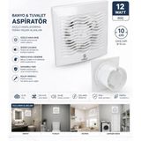 Hiva HV1100 4'' Banyo ve Tuvalet Aspiratörü 12 Watt 100 mm Çap Elektrikli Aspiratör Fan