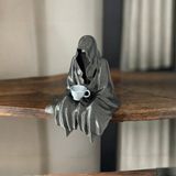 Hivhestın 3D Yazıcı Baskı Hayalet Dekor Figürü – 7 cm (Siyah, Beyaz, Gümüş Gri 3’lü Set + Bardak Figürü Dahil)