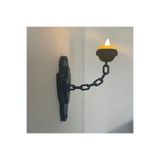 hivhestın Dekoratif Zincirli Duvar Apliği – 3D Yazıcı Baskı PLA – Led Tealight Dahil Siyah 11 x 16