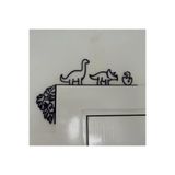 hivhestın Dinozor Kapı Süsü - 21 cm (PLA Malzeme)3D Yazıcı ile Üretilmiş Siyah 12 x 21