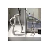 hivhestın Estetik 3D Baskı Vazo - 24 cm, PLA Malzeme Beyaz