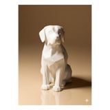 hivhestın Labrador Figürü | 10 cm | Labrador Geometrik Masaüstü Dekorasyon | 3D Baskı Sanatı Beyaz