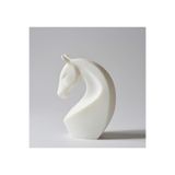 hivhestın Minimalist At Başı 3D Baskı Dekoratif Heykel - 10 cm Beyaz