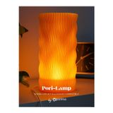 Hivhestın Pori-Lamp V1 Dalga Formlu Modern Dekoratif Masa Lambası - Şık Gece Lambası Usb Girişli