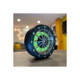 hivhestın Turbo Zamanlayıcı 3D Baskı Spor Araba Lastik ve Fren Diskli Masa Saati (20x20 cm) Siyah