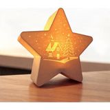 Hivhestın Yıldız Şeklinde Beyaz Tealight Mumluk – 3D Baskı Dekoratif Lamba | Tealight Dahil