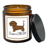 HIWX It's Been a Long Day Wiener Köpek Kokulu Mum, Dachshund Hediyeleri, Dachshund Köpek Noel Mumları Kadınlar Arkadaşlar Erkekler İçin Hediyeler, Ev Köpek Anne Kokulu 8 Oz Tutucular İçin Dachshund