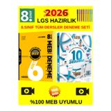 Hız Lgs 8.Sınıf 6Lı Genel Deneme+Liderler Lgs 10 Farklı Deneme Set+Kalem