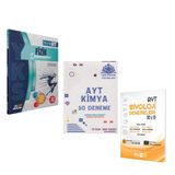 Hız Renk Ayt Fizik Çöz Kazan Kimya Ve Biyotik Biyoloji Deneme Seti 3 Kitap
