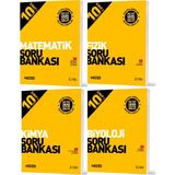 Hız Yayınları 2026 10. Sınıf Matematik + Fizik + Kimya + Biyoloji Soru Bankası Seti 4 Kitap
