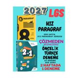 Hız Yayınları 2027 LGS HAZIRLIK 8. sınıf TÜRKÇE PARAGRAF SORU BANKASI TEST KİTABI -ÖNCELİK 2 DE 1 TÜRKÇE SARMAL 2 HAFTADA 1 DENEME SINAVI