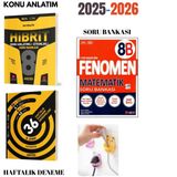 Hız Yayınları 3'LÜ 8.SINIF ÜNLÜLER KARMA MATEMATİK SET (HIZ HİBRİT KONU +HAFTALIK DENEME +FENOMEN 8B MATEMATİK) FİŞ TUTUCULU