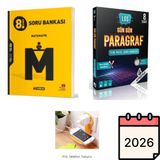 Hız Yayınları 8.SINIF MATEMATİK SORU BANKASI + STRTAEJİ GÜN GÜN PARAGRAF SET PRİZ TUTUCU HEDİYE 2026 MÜFREDAT