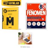 Hız Yayınları 8. Sınıf Matematik Soru Bankası ve Fenomen 8b Soru Bankası Priz Tutuculu