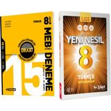 Hız Yayınları 8. Sınıf Türkçe 15'li Deneme ve Yeni Nesil Türkçe Soru Bankası