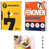 Hız Yayınları HIZ 7.SINIF MATEMATİK SORU BANKASI + FENOMEN 7B MATEMATİK SORU BANKASI SET PRİZ TUTUCULU