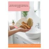Hızlı Çeyiz 4’lü Set Banyo Duş Kesesi Peeling Eldiveni %100 Floş Ipek & Doğal AtKılı Selülit Fırçası & 2li Tarak