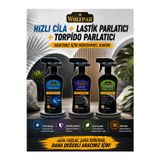 Hızlı Cila + Lastik Parlatıcı + Torpido Parlatıcı Seti (Aracınız İçin Pratik ve Etkili Bakım Çözümü)