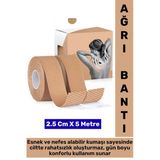 Hızlı Etkili Kas Eklem Bel Bacak Kol Boyun Sırt Omuz Karın Kalça Kinezyo Ağrı Bandı 2.5 Cm X 5 Metre