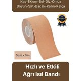 Hızlı Etkili Ten Rengi Bel Diz Omuz Boyun Sırt Bacak Kas Eklem Kinezyo IsıI Bandı 5cm x 5m