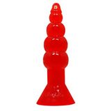 Hızlı Express Boğumlu 17 Cm Silikon Anal Plug Vantuzlu Anal Tıkaç Dildo