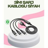 Hızlı Şarj Destekli Çoklu Şarj Kablosu – Seyahat ve Günlük Kullanım Midastech - 1 - Renkli