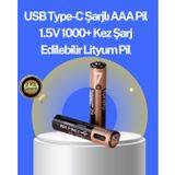 Hızlı Şarj Teknolojili USB Şarjlı AAA Pil – 40 Dakikada Tam Şarj ali39HTCtdUCZZZŞARJLIPİL-2