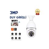 hızlı store 360 Derece Ampul Wifi IP Güvenlik Kamerası Duy Girişli Gece Görüşlü Hareket Sensörlü