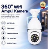 Hızlı Store Akıllı Kablosuz IP Kamera Wifi 360 Derece Hareketli Gece Görüş Ses Kayıtllı Ampul Kamera Güvenlik - Renk