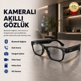 Hızlı Store Kameralı Akıllı Gözlük Bluetooth Sesli Arama Fotoğraf ve Video Kayıtlı Hafıza Kartı Destekli
