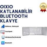 Hızlı Store Katlanabilir Beyaz Bluetooth İle Uyumlu Portatif Taşınabilir Mini Klavye Ev - Ofis Kullanımı İçin