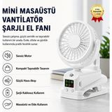 Hızlı Store Taşınabilir Mini Masaüstü Vantilatör Şarjlı El Fanı