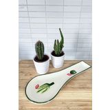 HızlıTrend Seramik Tezgah Üstü Kepçe Kaşık Altlığı Kirli Kaşıklık 26cm
