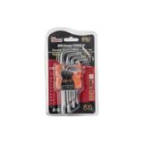 Hızlıxavm 9 Parça Yıldız Tork Alyan Anahtarı 120 mm Allen Set - 1 Adet