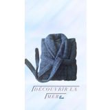 Hızsoy Tekstil Jakarlı Lux Unisex Bornoz (LACİVERT, L)